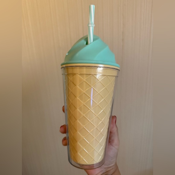 Teal Ice Cream Waffle Cone Tumbler - Picture 1 of 4
